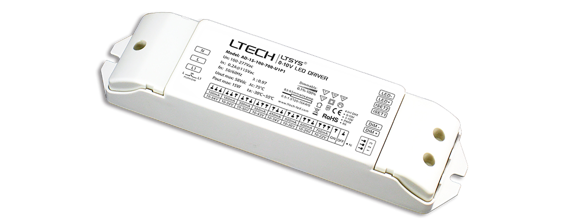 1-10V Constant Current Drivers LTECH 1-10V Driver